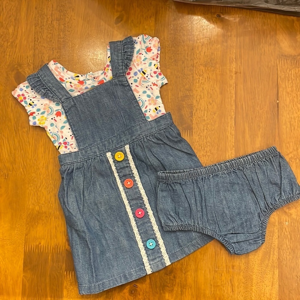 Jean jumper with flower shirt- 236 - Picture 2 of 5